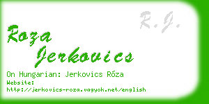roza jerkovics business card