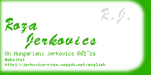 roza jerkovics business card